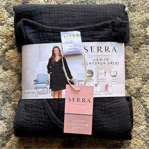 Serra Lightspun Flowy Black Dress, NWT